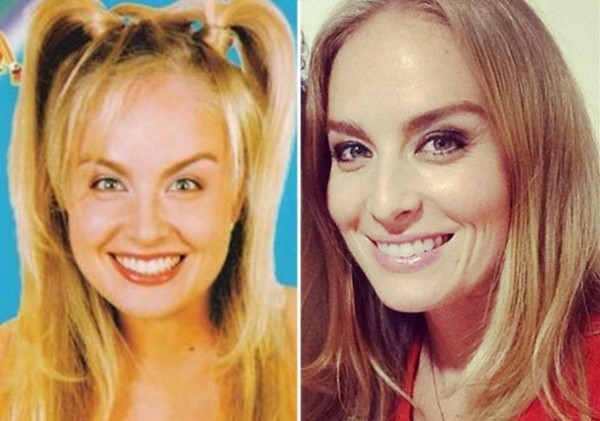 Angelica antes e depois de sobrancelhas bold