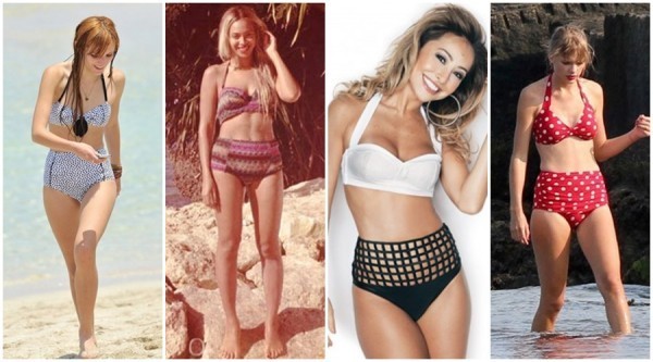Calcinha cintura alta na moda praia 2015