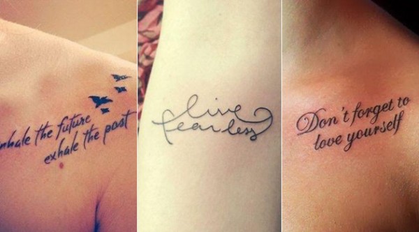 Tatuagens femininas com frases