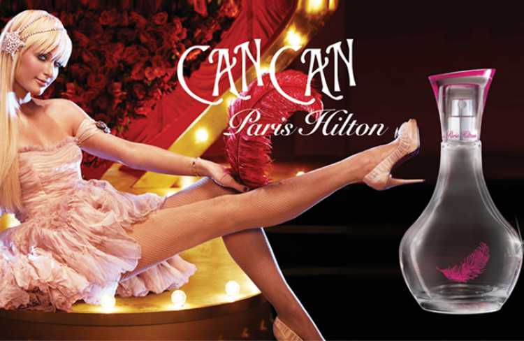 Can Can, de Paris Hilton, é um perfume incrivelmente doce e açucarado com notas de vinho branco, tulipas, açúcar e laranja. 
