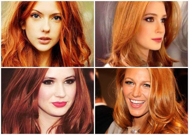 fotos de famosas com cabelos ruivo acobreado