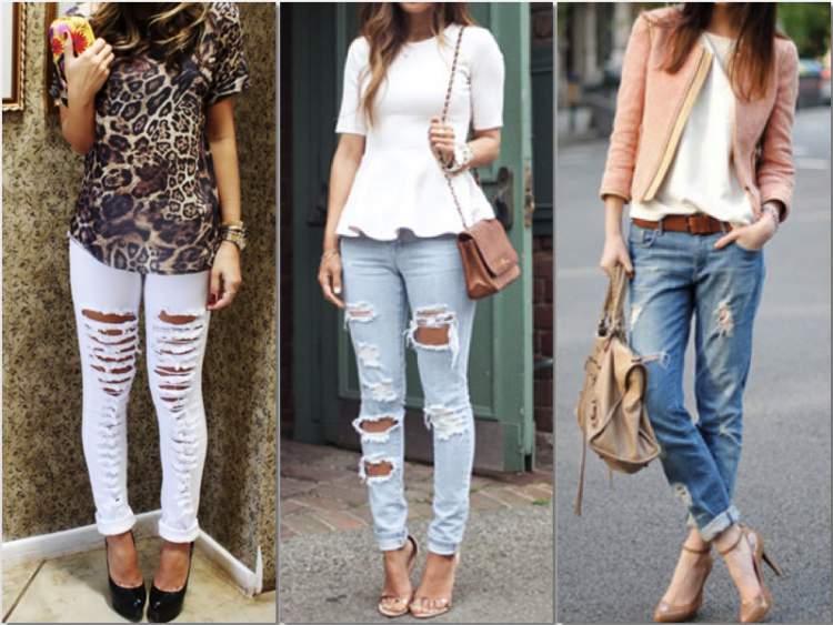 Passe a amar as calças jeans destroyed para ficar mais estilosa já