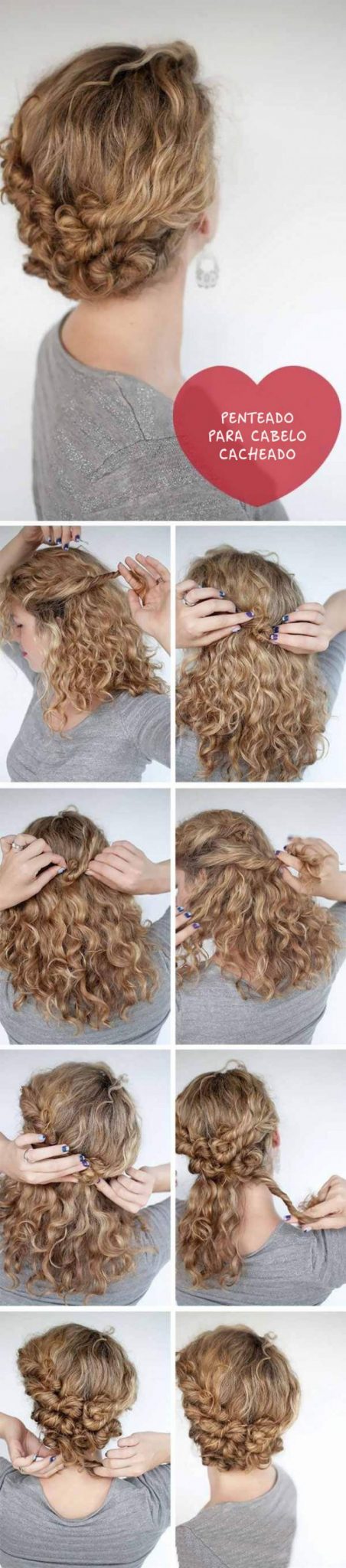 16 Penteados fantásticos para cabelos cacheados e curtos - Site de Beleza e  Moda