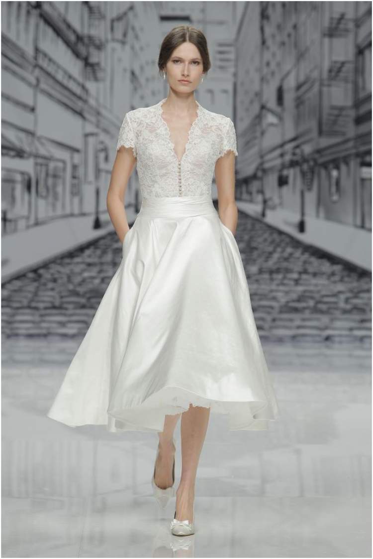 Decote no Vestido de Noiva para Casamento no Civil em 2017