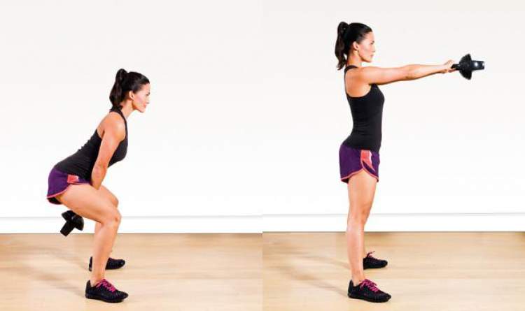 Exercício balanço com peso faz parte do treino de Anitta