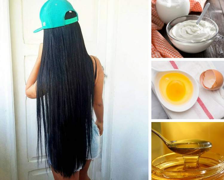 Máscara de Ovo, iogurte e mel para estimular o crescimento dos cabelos