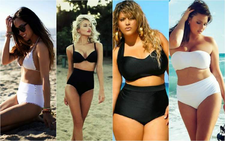 Biquíni cintura alta é uma das tendências da moda praia verão 2018