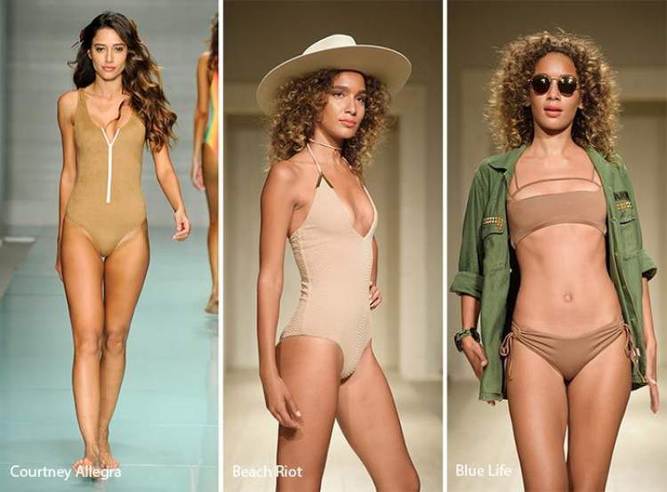 Biquínis e maiôs nude é uma das tendências da moda praia verão 2018