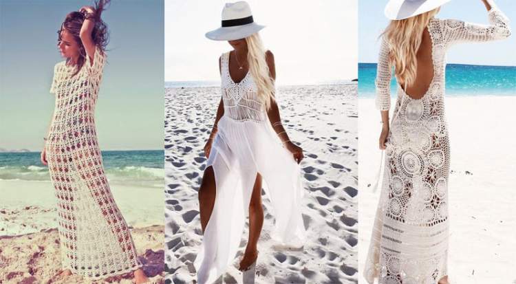 Saída de praia de renda e crochê é uma das tendências da moda praia verão 2018