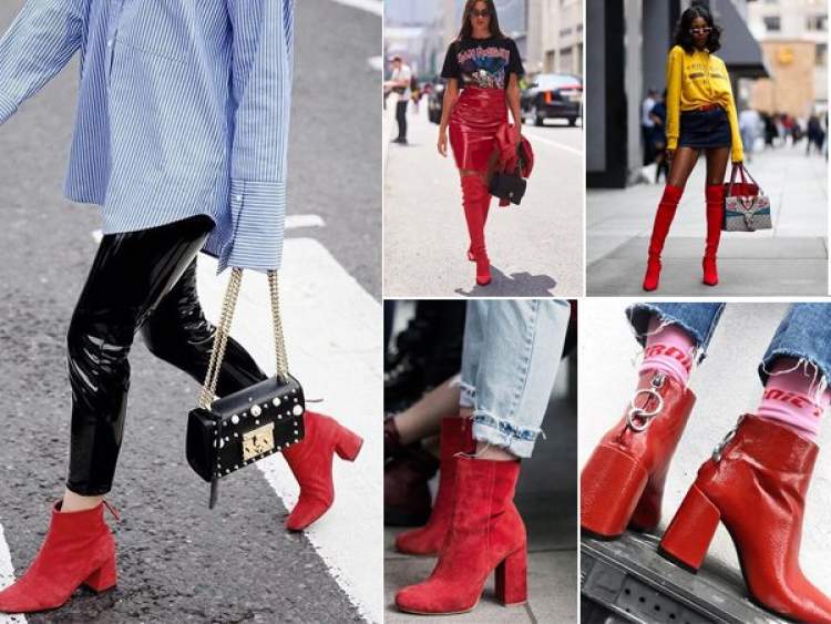 A bota vermelha é uma das peças da moda inverno 2018 para incluir na lista de desejos