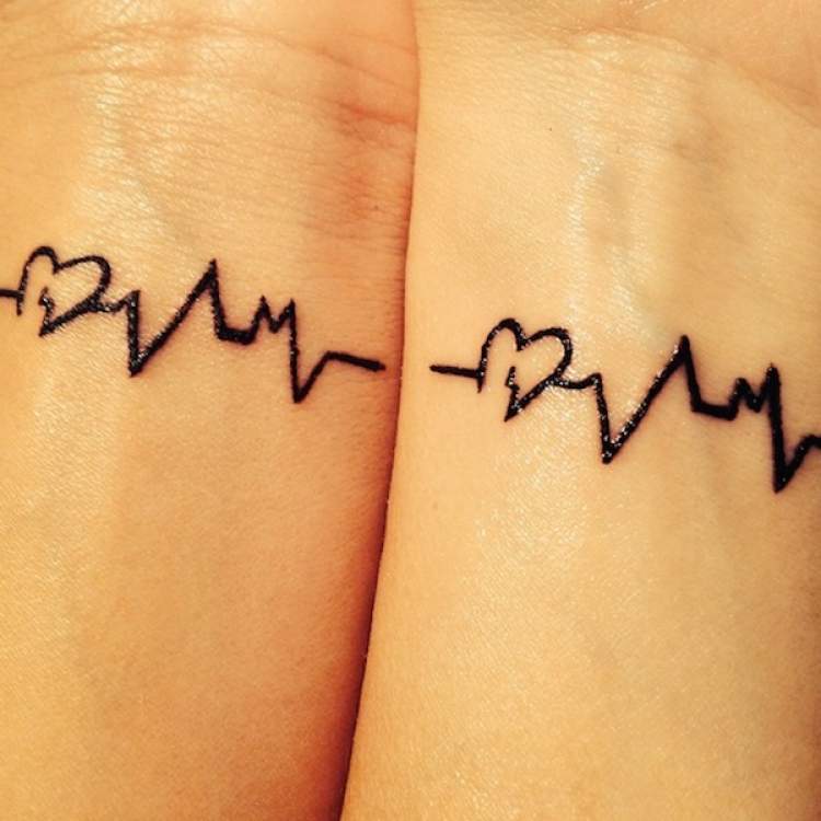 Tatuagem Mãe e Filha: Batimos do coração que se completam