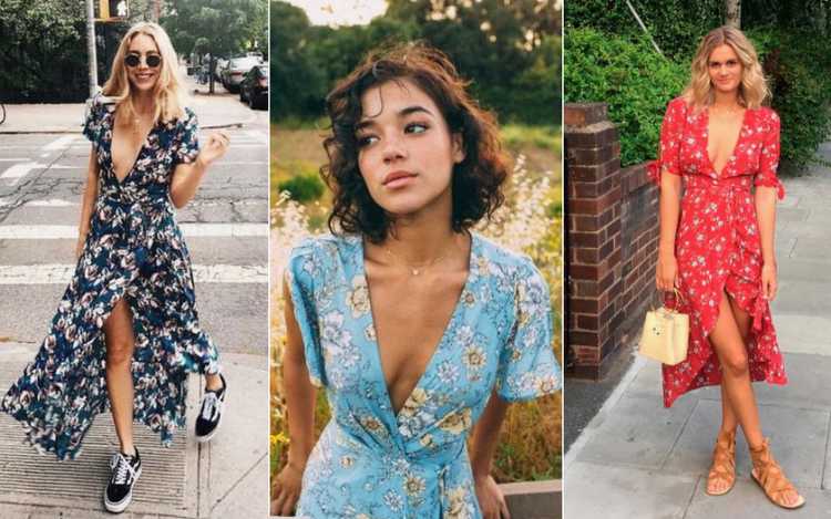 Wrap dress é uma das tendências de roupas leves para o verão 2019