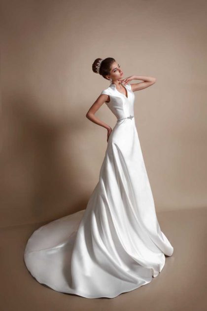 vestido de noiva maravilhoso em seda
