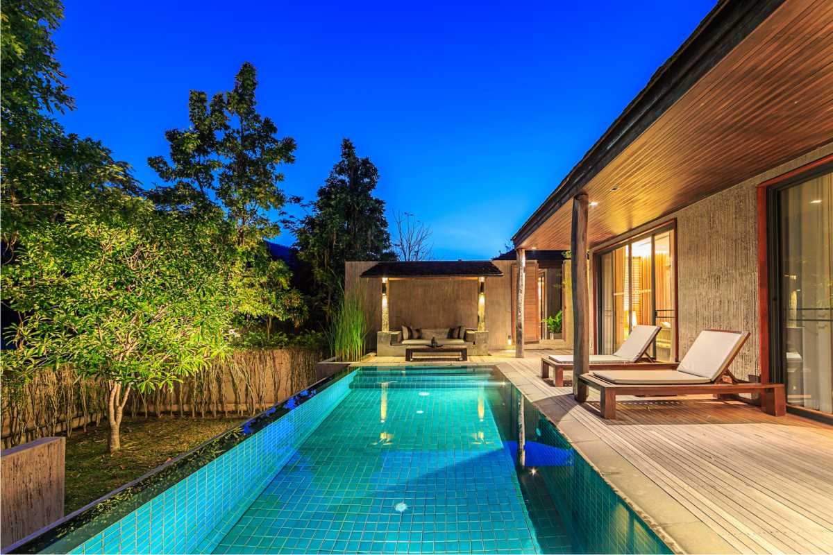 piscina como extensão da casa