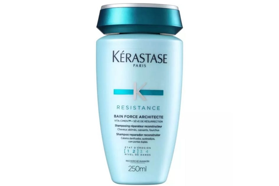 Shampoo Resistance Bain Force Architecte da Kérastase é um dos melhores produtos para cabelos loiros platinados