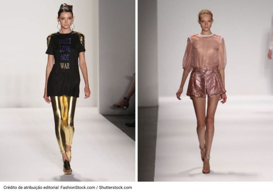 Looks com peças metalizadas estão entre as trends da moda verão 2021