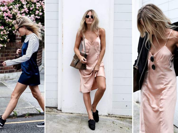 Slip-dress é uma tendência da moda primavera verão 2022-2023
